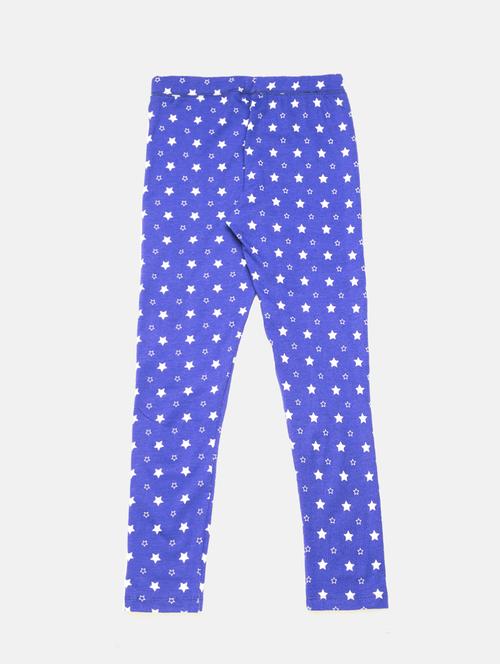 girls blue printed legging - 18468201 - Very Small Image - 1