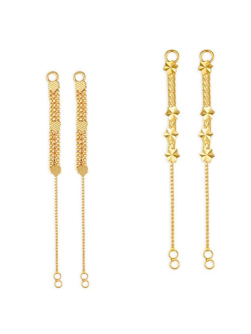 set of 2 gold plated single layer ear cuff earrings  - 18469396 - Very Small Image - 1