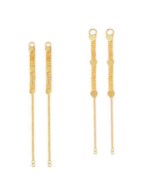 set of 2 gold plated single layer ear cuff earrings  - 18469423 - Very Small Image - 1
