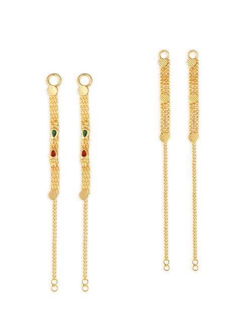 set of 2 gold plated single layer ear cuff earrings  - 18469440 - Very Small Image - 1