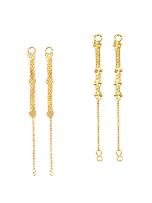 set of 2 gold plated single layer ear cuff earrings  - 18469441 - Very Small Image - 1