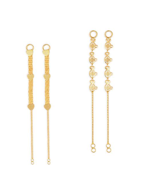 set of 2 gold plated single layer ear cuff earrings  - 18469443 - Very Small Image - 1
