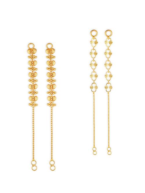 set of 2 gold plated single layer ear cuff earrings  - 18469463 - Very Small Image - 1