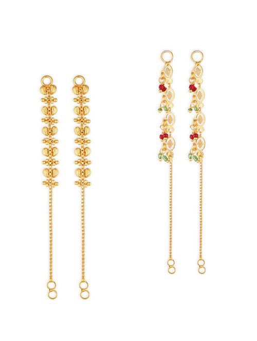 set of 2 gold plated single layer ear cuff earrings  - 18469464 - Very Small Image - 1