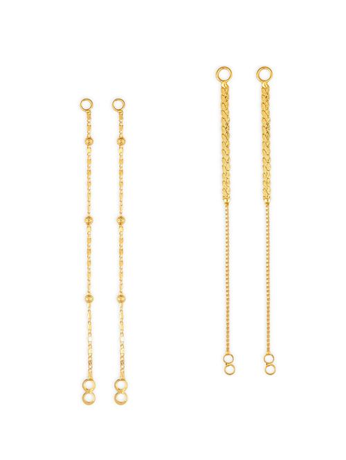 set of 2 gold plated single layer ear cuff earrings  - 18469477 - Very Small Image - 1