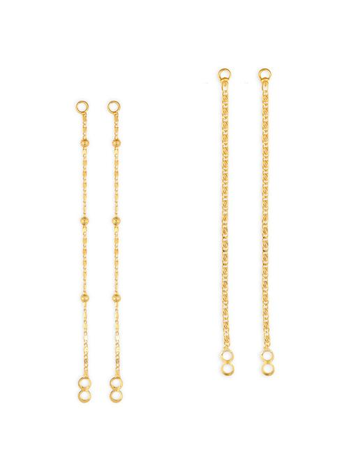 set of 2 gold plated single layer ear cuff earrings  - 18469478 - Very Small Image - 1