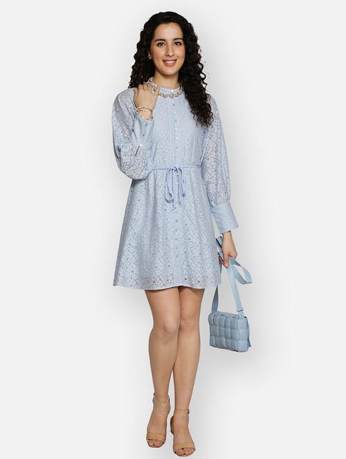 women's fit & flare printed dress - 18469654 - Very Small Image - 1