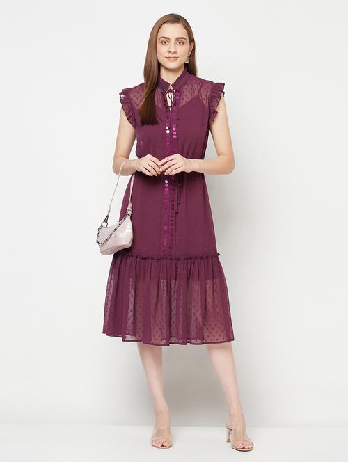 women's tiered dress checks dress - 18469661 - Very Small Image - 1