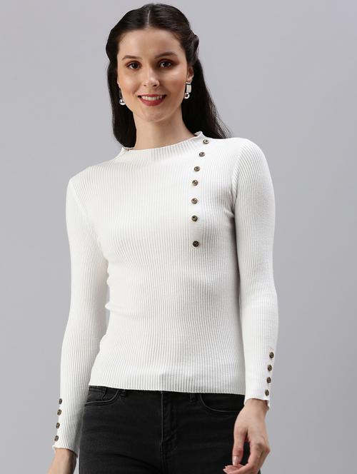 mock neck solid regular top - 18469852 - Very Small Image - 1