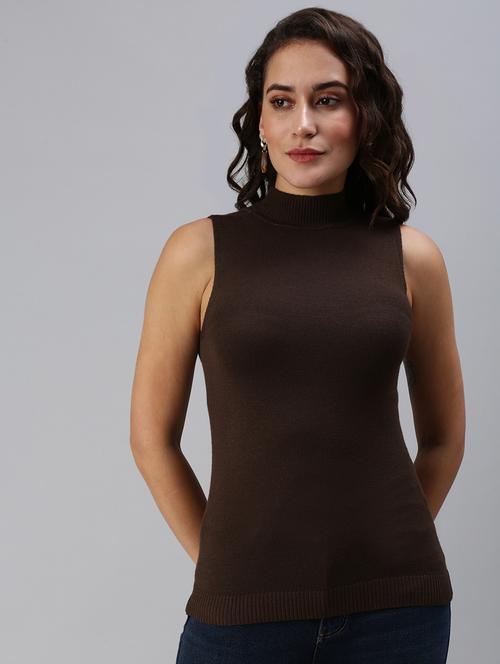 high neck solid regular top - 18469859 - Very Small Image - 1