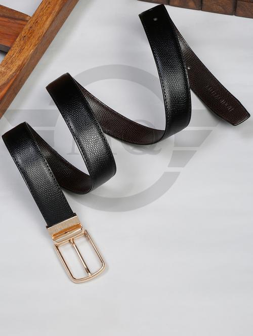 lizard black leather belt - 18470780 - Very Small Image - 1