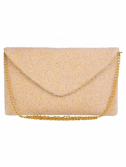 beige embellished envelope clutch - 18470802 - Very Small Image - 1