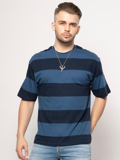 navy-blue striped t-shirt - 18470861 - Very Small Image - 1