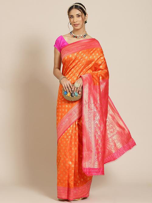 women's banarasi saree - 18470976 - Very Small Image - 1