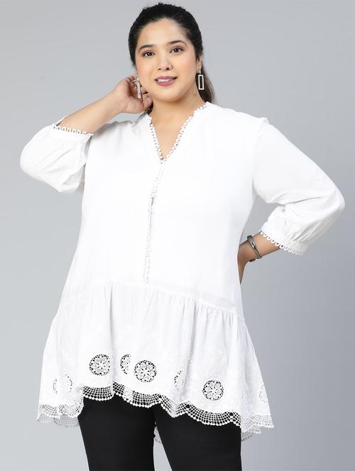 lace detailed solid regular top - 18471071 - Very Small Image - 1