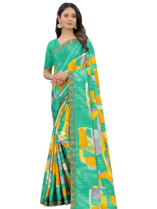 abstract printed saree  - 18471330 - Very Small Image - 1