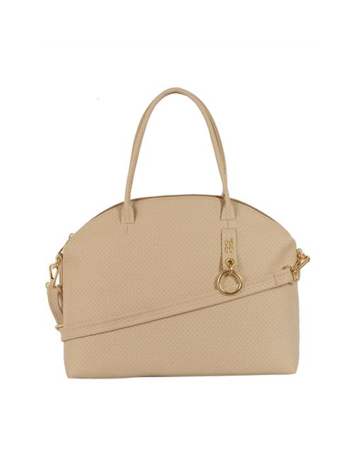 beige solid regular handbag - 18471661 - Very Small Image - 1