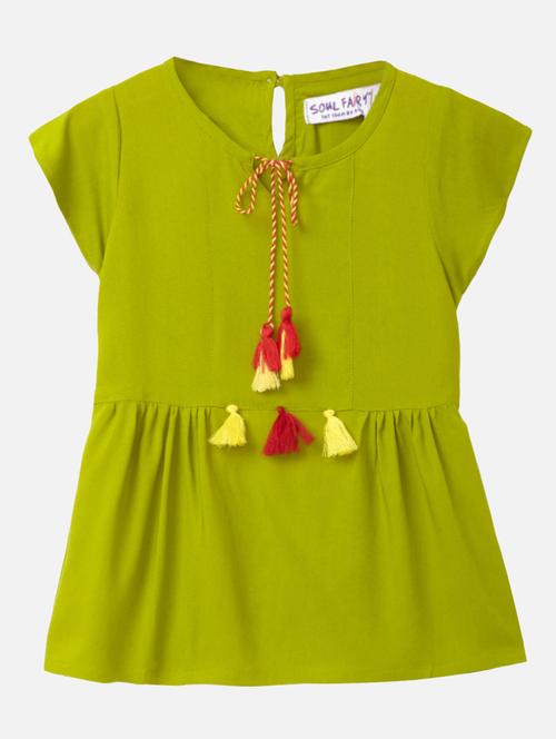 girls olive green solid top - 18472502 - Very Small Image - 1