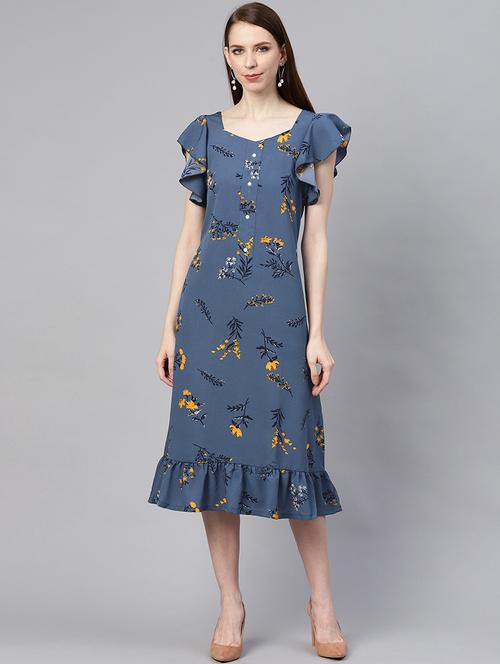 women's ruffle floral dress - 18472592 - Very Small Image - 1