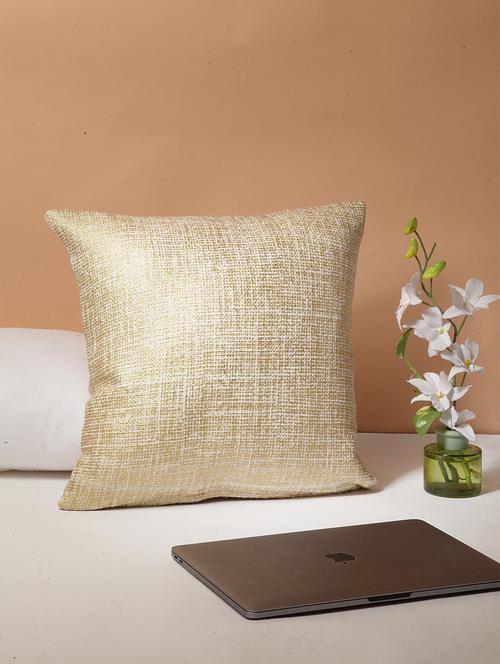 blanc9 golden self-designed cotton cushion cover 16 x16 inches - 18473152 - Very Small Image - 1