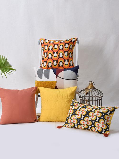 blanc9 set of 5 chicago square and rectangle cotton cushion covers (40x40, 30x50)cm - 18473173 - Very Small Image - 1