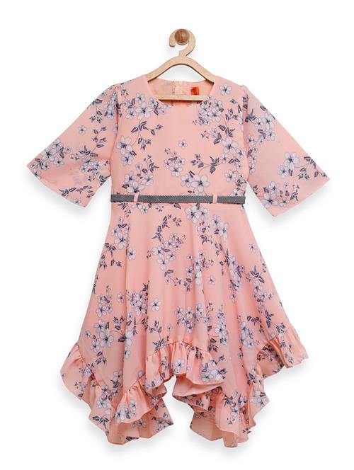 girls pink floral frock  - 18473302 - Very Small Image - 1