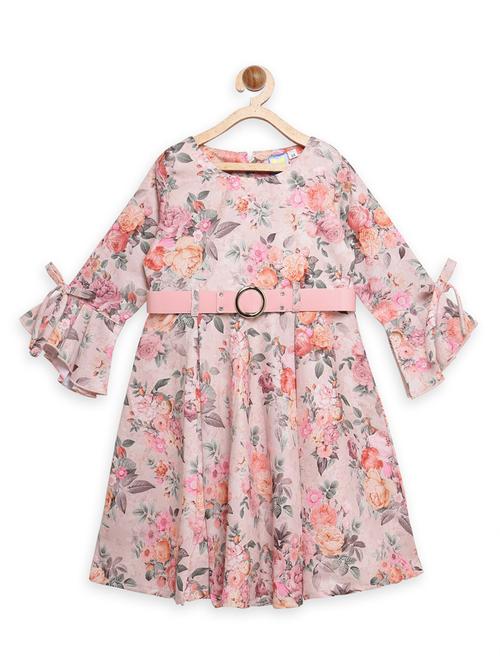 girls pink floral frock  - 18473332 - Very Small Image - 1