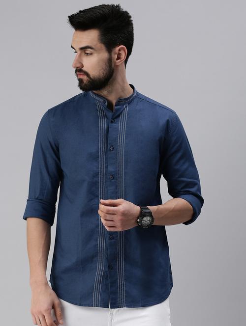 mens stripes casual shirt - 18474099 - Very Small Image - 1