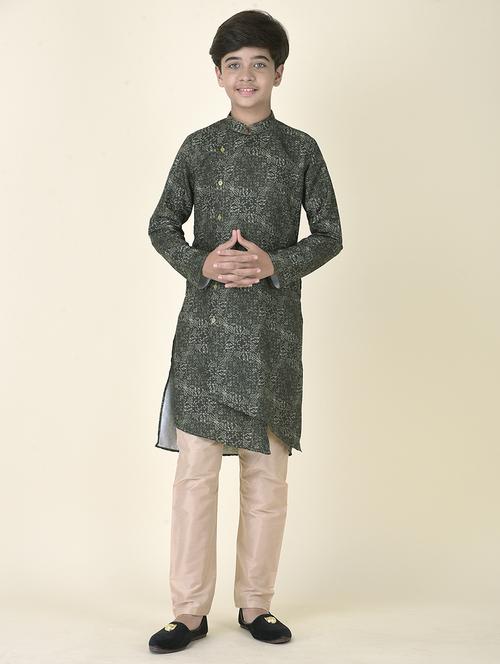 boys printed asymmetric kurta  - 18474161 - Very Small Image - 1