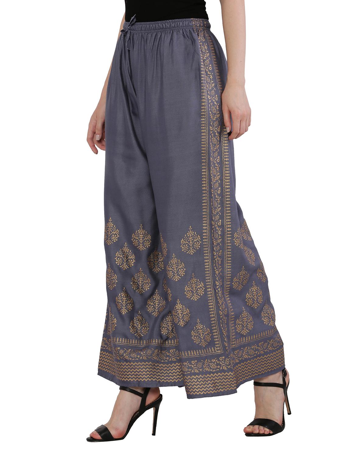 pack of 2 gold print flared palazzo - 18475152 - Standard Image - 5