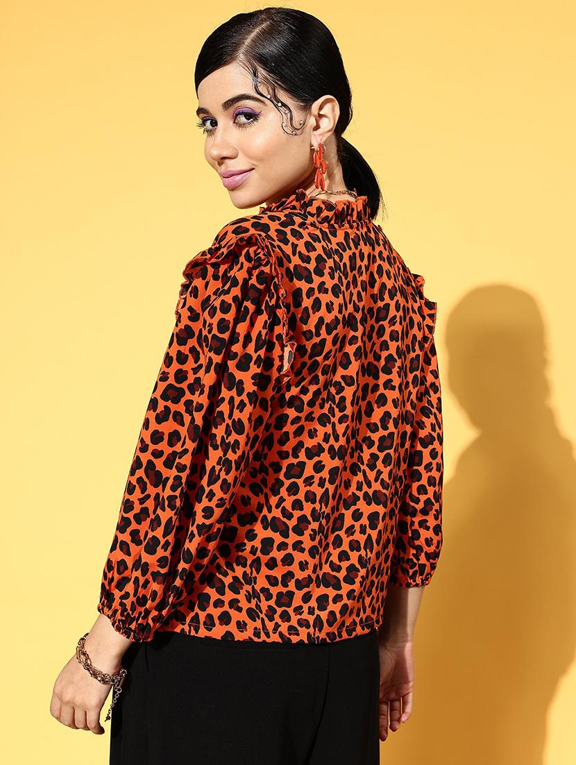 frilled detailed bishop sleeved regular shirt - 18475541 - Zoom Image - 2