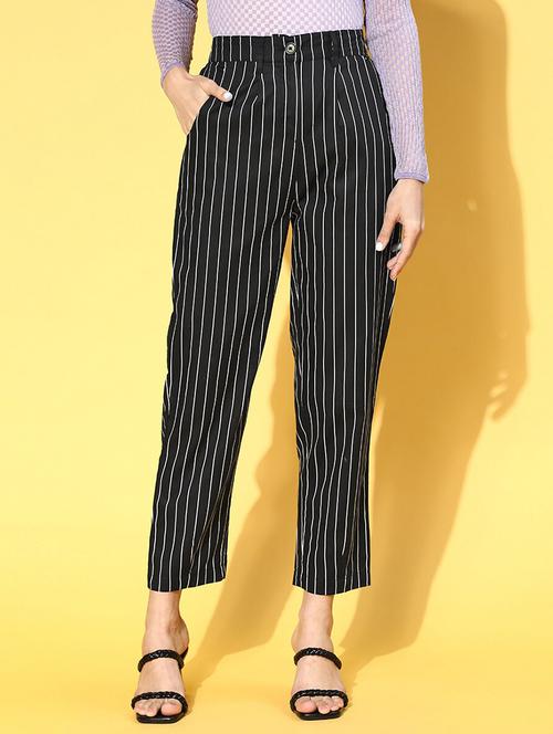 high rise striped pleated trouser  - 18475696 - Very Small Image - 1