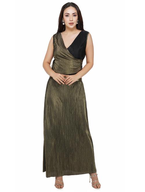 accordion pleated solid skirt top set - 18476127 - Very Small Image - 1