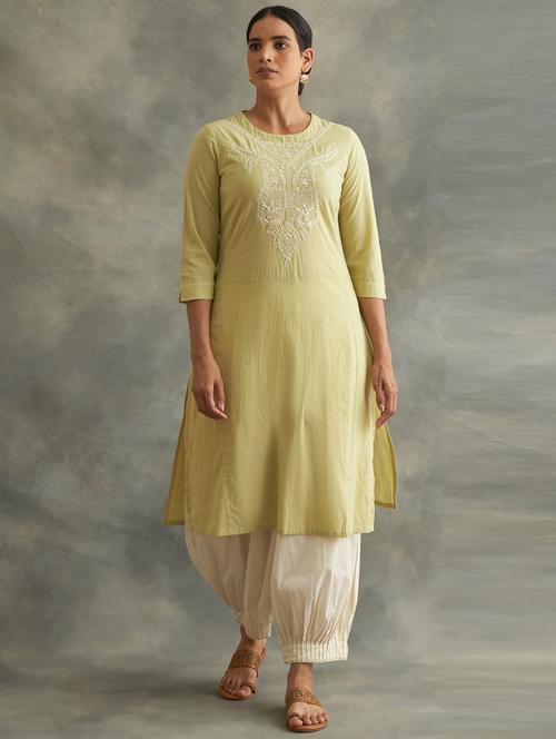 women's straight kurta - 18476878 - Very Small Image - 1