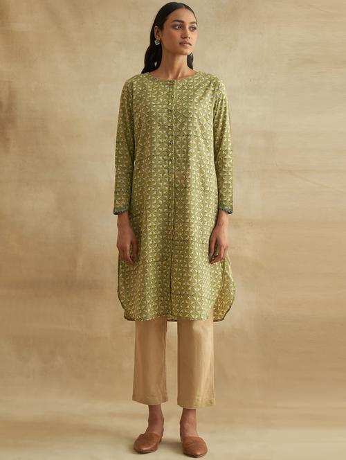 women's straight kurta - 18476884 - Very Small Image - 1