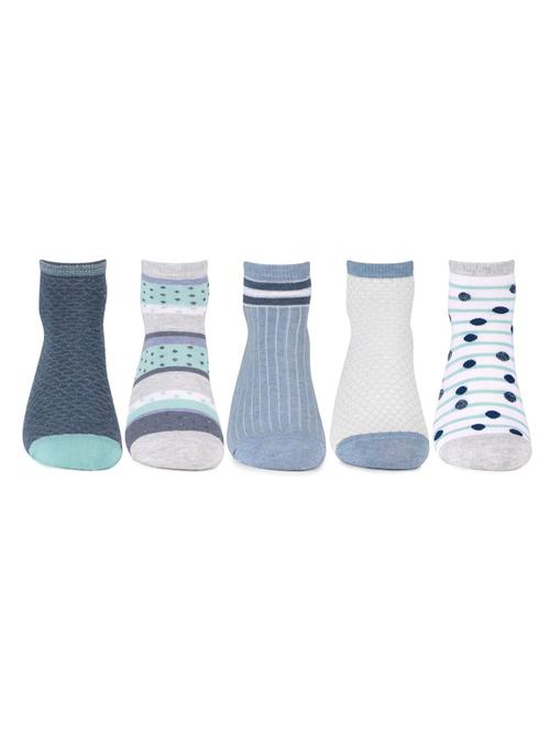 women pack of 5 printed ankle length socks - 18476931 - Very Small Image - 1