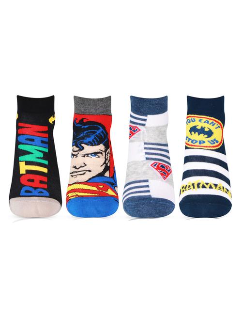 boys pack of 4 printed ankle length socks - 18477056 - Very Small Image - 1