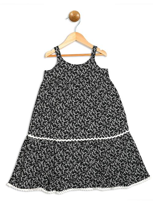 girls round neck printed frock  - 18477294 - Very Small Image - 1