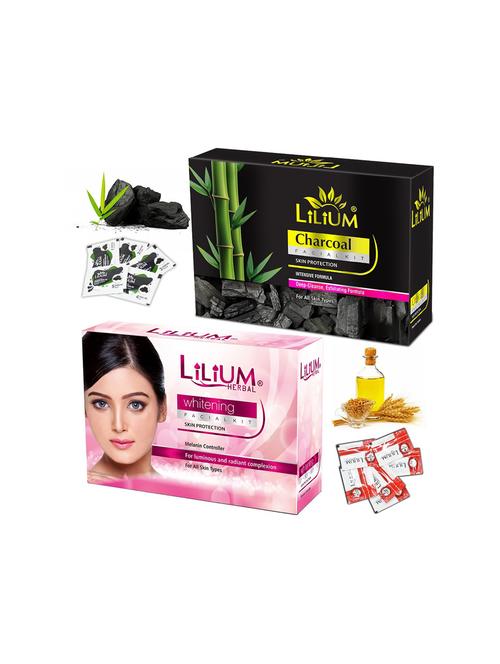 charcoal facial kit for luminous skin & whitening facial kit for radiant - 18477882 - Very Small Image - 1