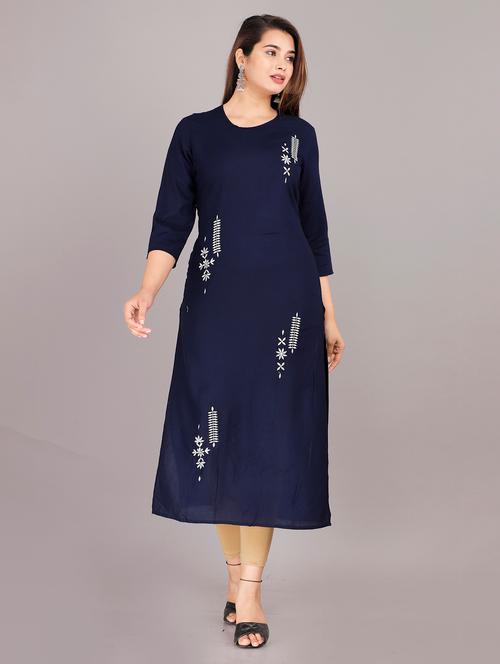 women's straight kurta - 18477985 - Very Small Image - 1