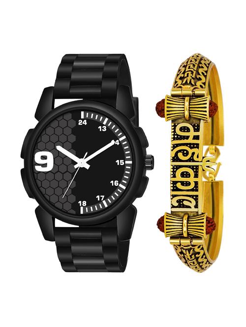 kajaru men analog watch with mahadev bracelet - 18478201 - Very Small Image - 1