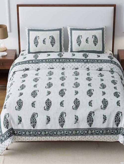 easygoods 240 tc queen bedsheet with 2 pillow covers | monarch - 18479197 - Very Small Image - 1