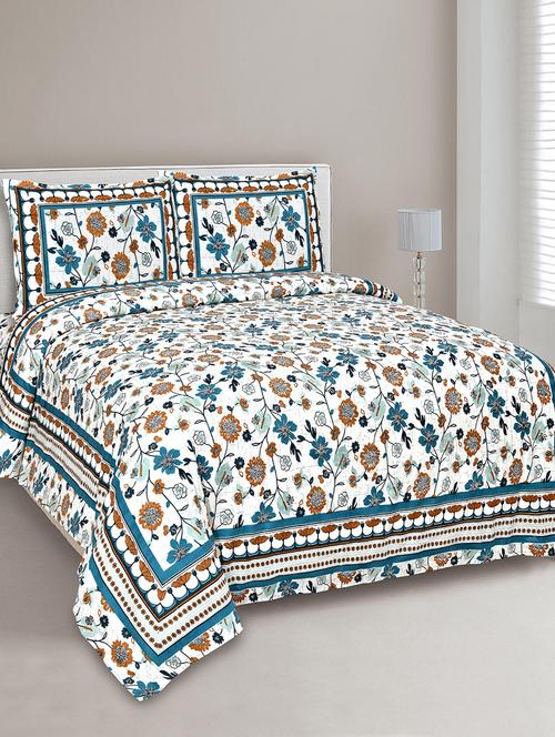 easygoods 240 tc queen bedsheet with 2 pillow covers | monarch - 18479218 - Very Small Image - 1
