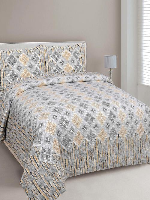 easygoods 240 tc queen bedsheet with 2 pillow covers | monarch - 18479235 - Very Small Image - 1