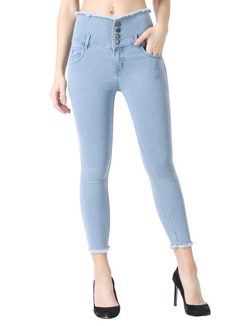 high rise stone wash denim jean - 18479256 - Very Small Image - 1