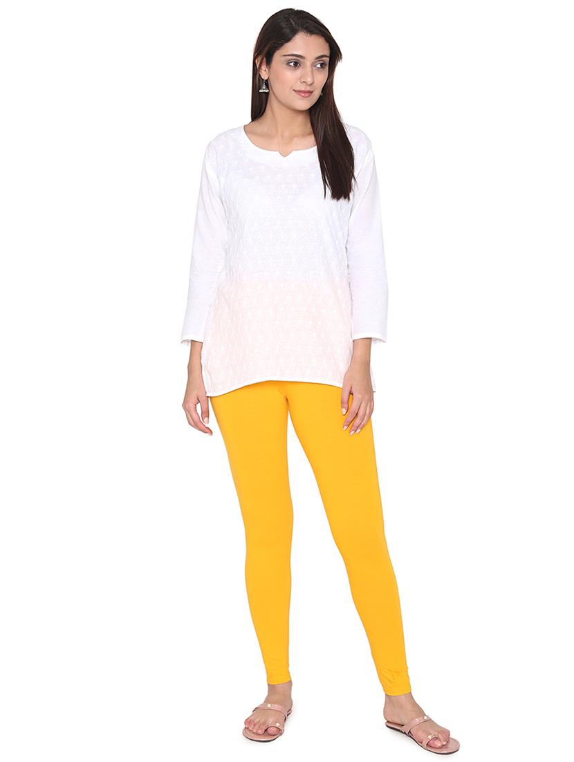 mid rise solid ankle length legging - 18480089 - Standard Image - 3