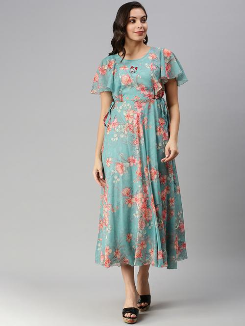 women's ruffle floral dress - 18480199 - Very Small Image - 1