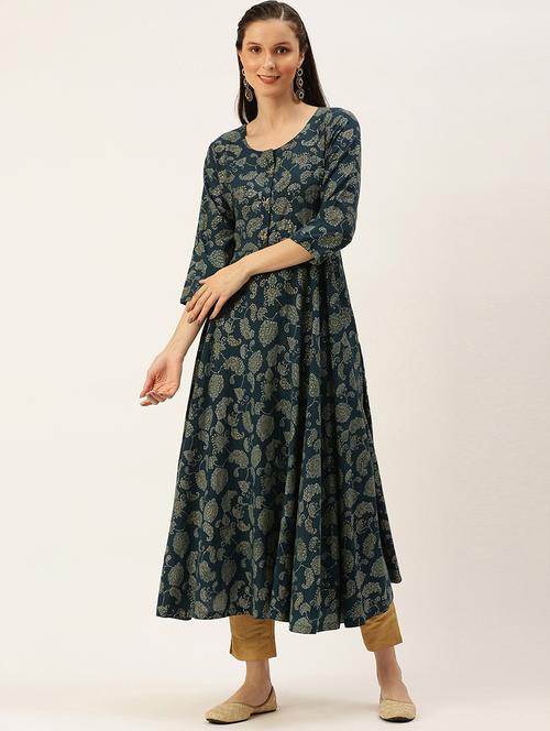 women's flared kurta - 18480730 - Very Small Image - 1