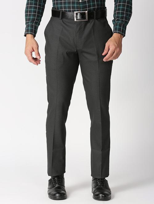 Black Solid Formal Trouser - 18480873 - Very Small Image - 1
