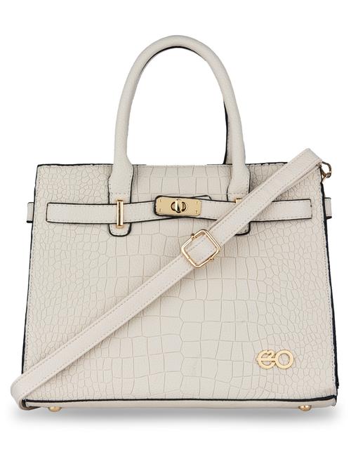 white textured regular handbag - 18482240 - Very Small Image - 1